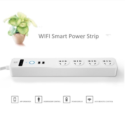 incavo astuto di estensione di potere della striscia 4 di potere di 10A WiFi con il porto di carico di due USB