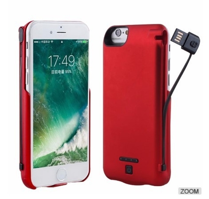 Cassa di batteria caricantesi senza fili di sostegno Iphone7, cassa addebitabile portatile tenuta in mano del telefono
