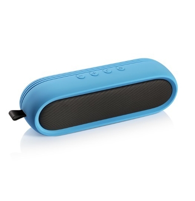 Singolo Manica dei suoni di colore del mini altoparlante senza fili ovale blu di Bluetooth con la copertura del silicone