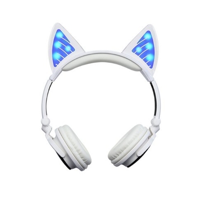 Trasduttore auricolare senza fili pieghevole LED Mic d'ardore di Bluetooth dell'orecchio di gatto per il PC del computer portatile di IPhone Samsung